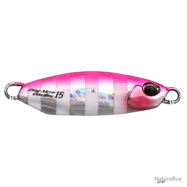 Jig Mtallique Duo international Drag Metal Cast Slow 0171 - Pink Zebra Glow 20g