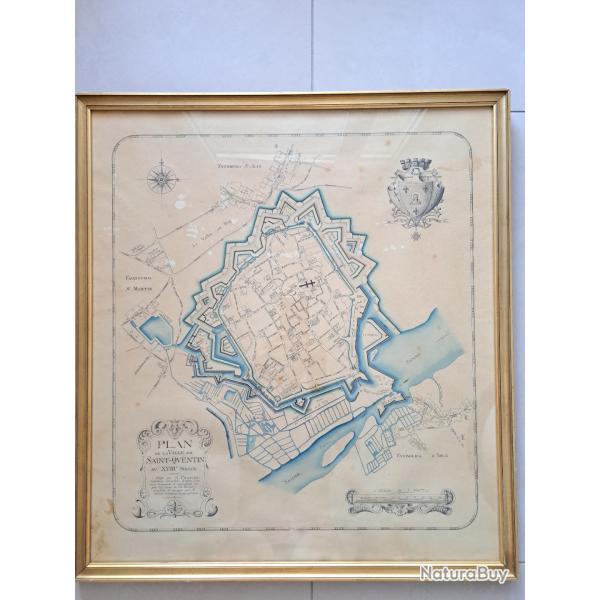 Plan de la ville de Saint Quentin au XVIII sicle