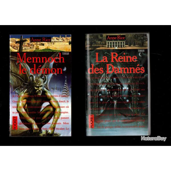 lestat le vampire + la reine des damns + memnoch le dmon 3 pocket d'anne rice