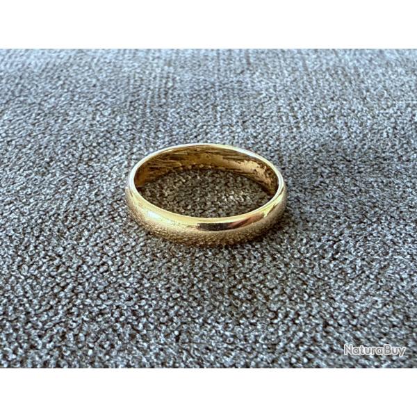 Bel anneau or 18 carats - taille 54 - bague - alliance - or champagne