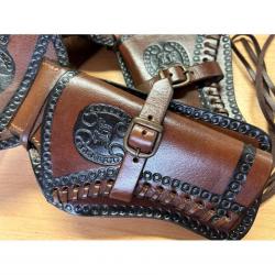 CEINTURE CUIR 2 PISTOLETS