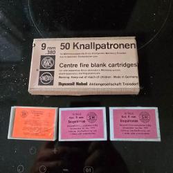 4 boites de balles 9mm à blanc