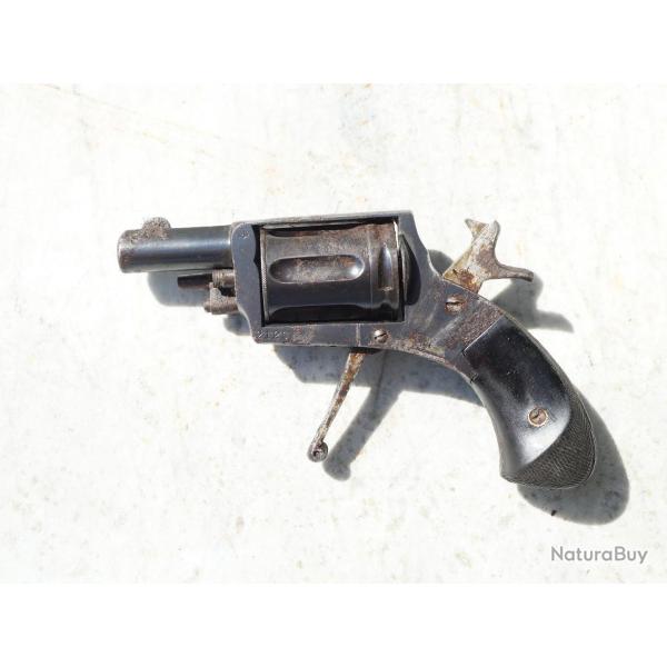 Revolver bulldog 5mm en bon tat mais avec manque tige extracteur  rparer - ref PER25BULL001