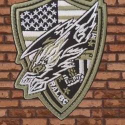 ECUSSON BLACK OPS 9/7 CM SCRATCH TACTICAL PATCH MORAL US AIR FORCE AREA 51