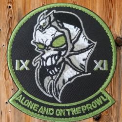 ECUSSON BLACK-OPS 8 CM SCRATCH TACTICAL PATCH MORAL US AIR FORCE AREA51