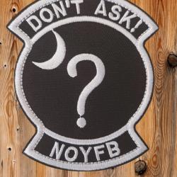 ECUSSON BLACK OPS 10/7 CM SCRATCH TACTICAL PATCH MORAL US AIR FORCE AREA 51