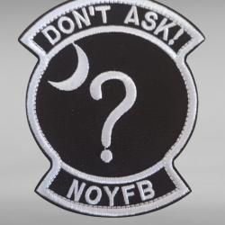 ECUSSON BLACK OPS 10/7 CM SCRATCH TACTICAL PATCH MORAL US AIR FORCE AREA 51