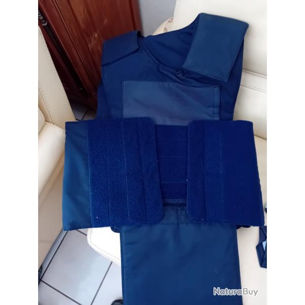 GILET PARE BALLES 3A PLUS PROTEGE AINE TAILLE REGLABLE XL 2XL OPTION CALIBRE DE GUERRE