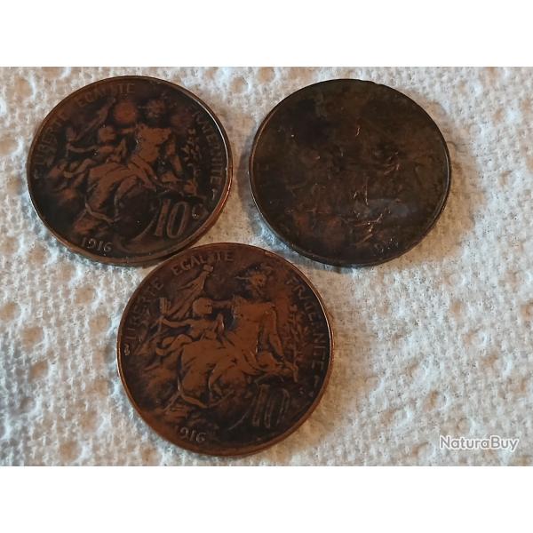 3X 10 cdt Dupuis 1916