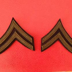 1 paire de grade de caporal US  WW2