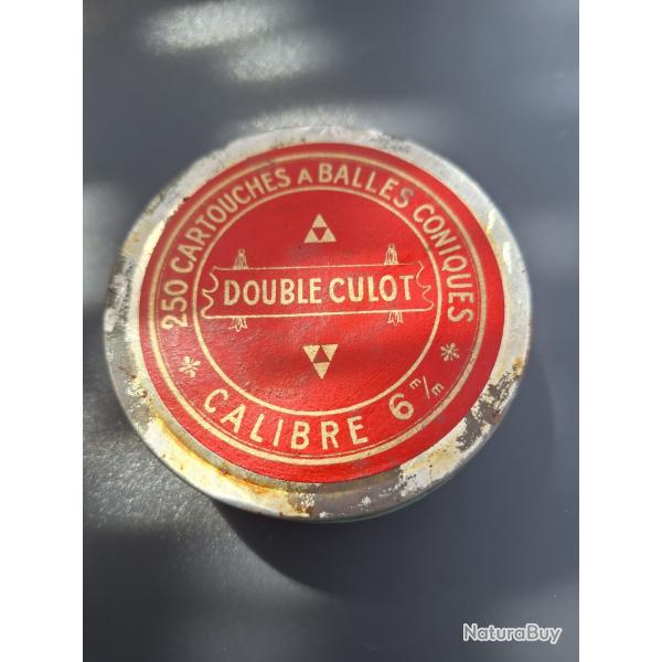 Boite de 250 cartouches anciennes de 6mm double culot  balles coniques
