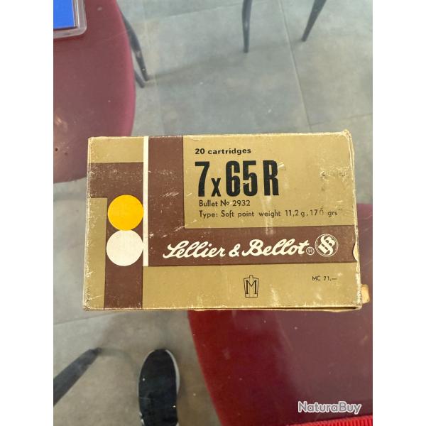 Munitions Balles rayes 7X65R Sellier & Bellot