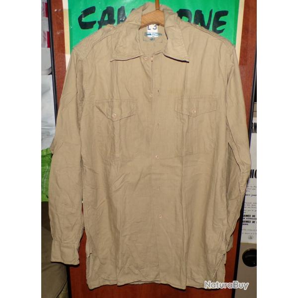 CHEMISE MILITAIRE DE L'ARMEE FRANCAISE DE 1950/60 ,Taille 3 L SOIT L OU 41-42 EN CIVIL ,  AVEC MANCH