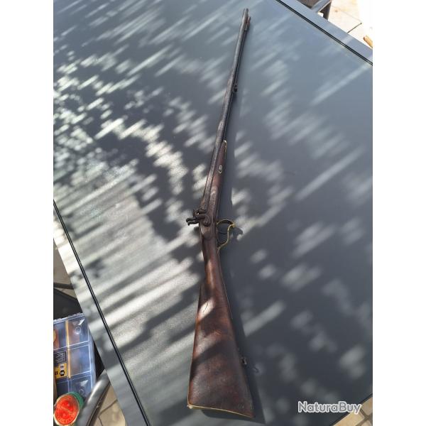 Fusil de chasse  percussion canon damas en petit calibre