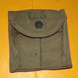 PORTE MAGASINS AMERICAIN 1946 POUR USM1 EN TISSU RECONDITIONNE POUR L'ARMEE FRANCAISE, MODELE AVEC P