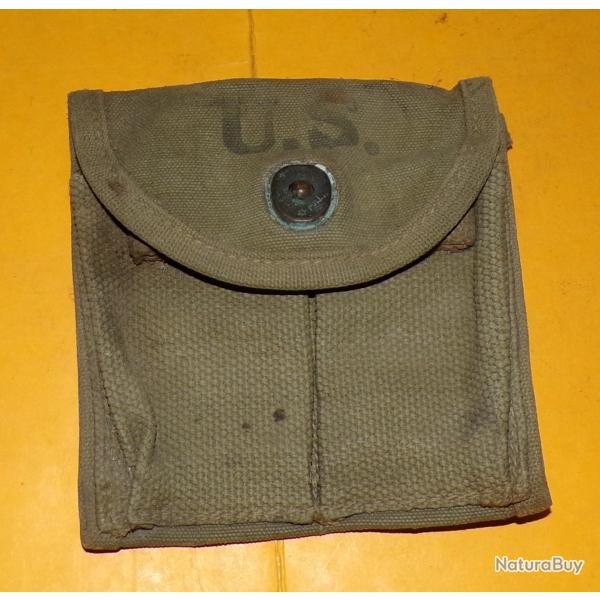 PORTE MAGASINS AMERICAIN 1946 POUR USM1 EN TISSU RECONDITIONNE POUR L'ARMEE FRANCAISE, MODELE AVEC P