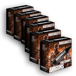 60 sparclettes co2 12g MARSHALS Black Power Pack 6 Box