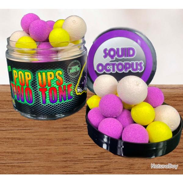 Bouillettes flottantes pop-ups pro elite baits 14-20mm squid octopus