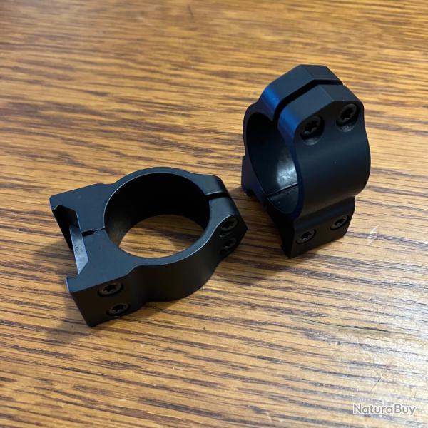 Colliers acier Maxima Picatinny bas 1" Warne
