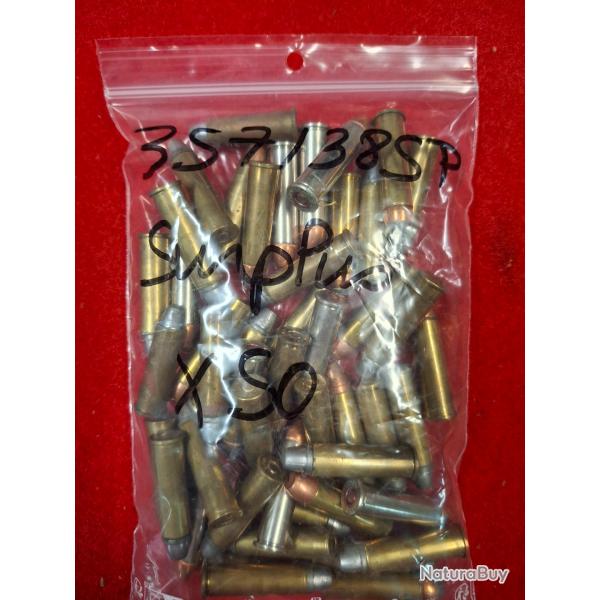 MUNITIONS 357 /38 SP EN SURPLUS X 100