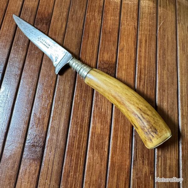 COUTEAU G.FELIX FORG A SOLINGEN DE BOTTE ALLEMAND POQUE WW2 BOIS DE CERF