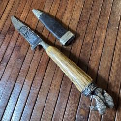 SUPERBE NICKER VINTAGE TRADITIONNEL ALLEMAND DES-SOLINGEN-ROSTFREI POMMEAU A L'AIGLE ALLEMAND