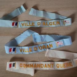 Bandes bachis marine marchande Algérie et Corse Ville d'Alger, d'Oran Commandant Quere