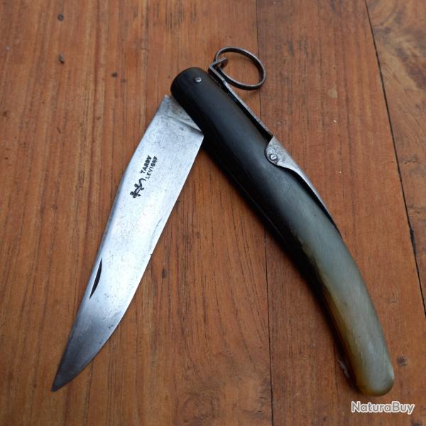 Grand et Solide Couteau  palme TARRY LEVIGNE 26 cm Manche en Corne