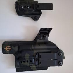 Holster et porte chargeur Glock 19 IWB Black Trident Holster