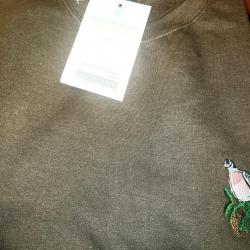 Sweat Col Rond Chocolat Brodé Palombe LOVERGREEN