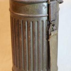 Boitier MAG masque allemand MASK CANISTER Obergefreiter Böning NORMANDIE 1944 ref (lib)