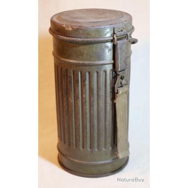 Boitier MAG masque allemand MASK CANISTER Obergefreiter Bning NORMANDIE 1944 ref (lib)