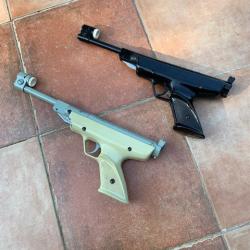 2 Pistolets Manu Arm cal 4,5