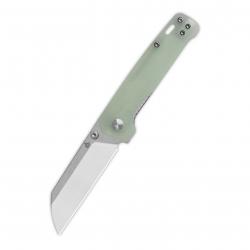 Couteau QSP Penguin V2 Sheepfoot Acier D2 Manche G10 Jade Sécurité Liner Lock QS130V2G1