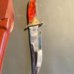 un dague de chasse avec son fourreau dans un bel état