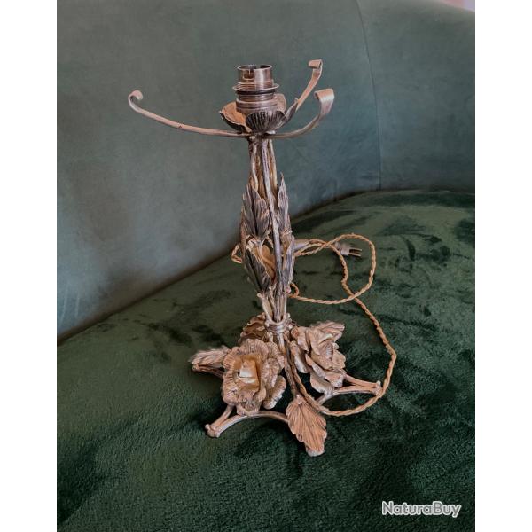 Pied de lampe art dco en argent