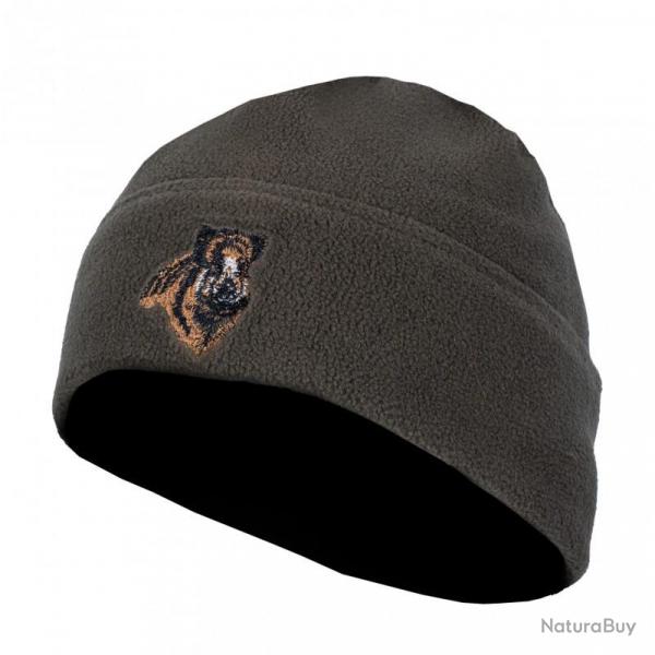 Bonnet Somlys polaire vert logo sanglier