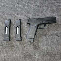 Glock 17 co2 sous licence glock avec 3 chargeurs