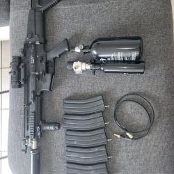 Scar-l gbbr monter en hpa avec 5 chargeurs 2 bouteille hpa 2 regulateur un flexible