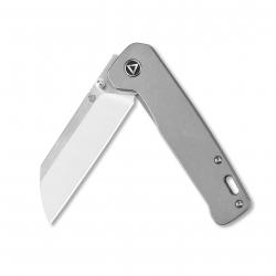 Couteau QSP Penguin Sheepfoot Acier 154CM Manche Titane Sécurité Liner Lock QS130P
