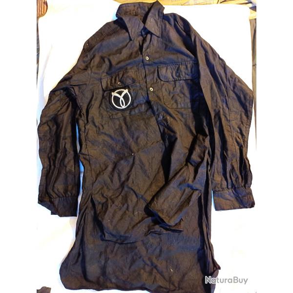 RARE CHEMISE NOIRE DE FRANC-GARDE / MILICE