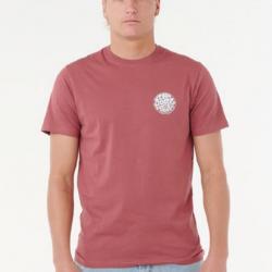 Tee Shirt en Coton Rip Curl WETTIE ICON TEE Rouge