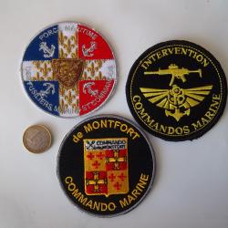 commando marine lot 3 écussons militaire collection insigne tissu
