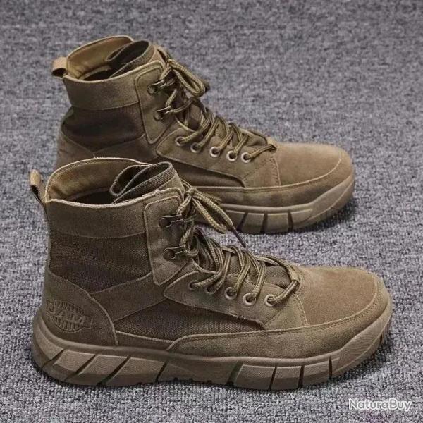 Bottes combat Warpath Drakkar en toile - Marron / 43