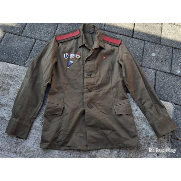VESTE SERGENT MAJOR TROUPES AROPORTES SOVITIQUES ARME ROUGE ANNES 1984 URSS TAILLE M(48/4)
