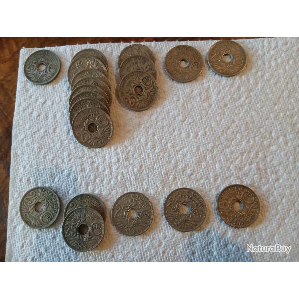 22 X 25 centimes 1917  1937