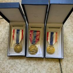 Lot de 3 médailles Françaises