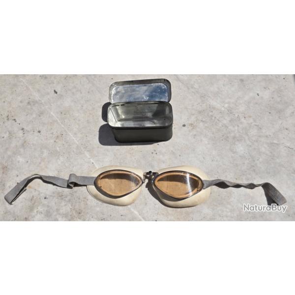 Lunettes de motocyclistes trs bon tat modle franais 1935 originales ww2