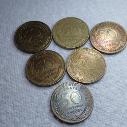 9 X 50 centimes 1962 et 1963