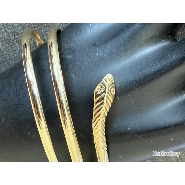 Magnifique bracelet en or massif 18 carats - serpent